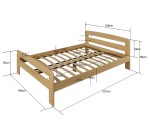 Posteľ borovica Nastěnka 160x200 masiv biela