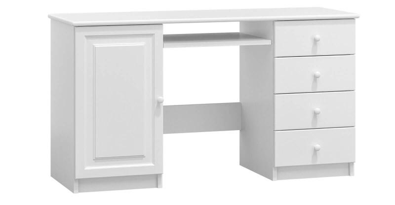 Psací stůl borovice Sírius bílý hloubka 48