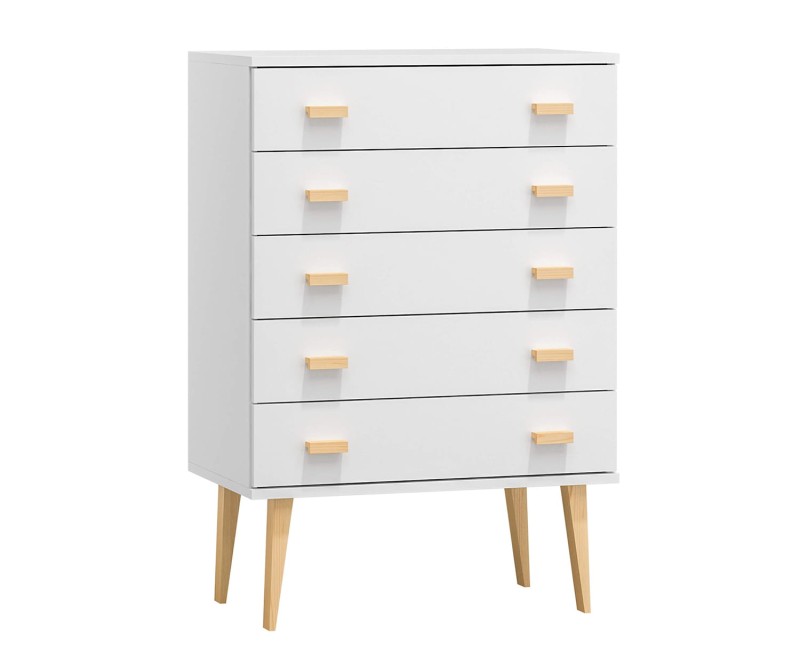 Komoda č1 šířka 80 cm 5š Venuci bílý