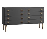 Komoda č2 šířka 160 cm 4š Venuci šedá