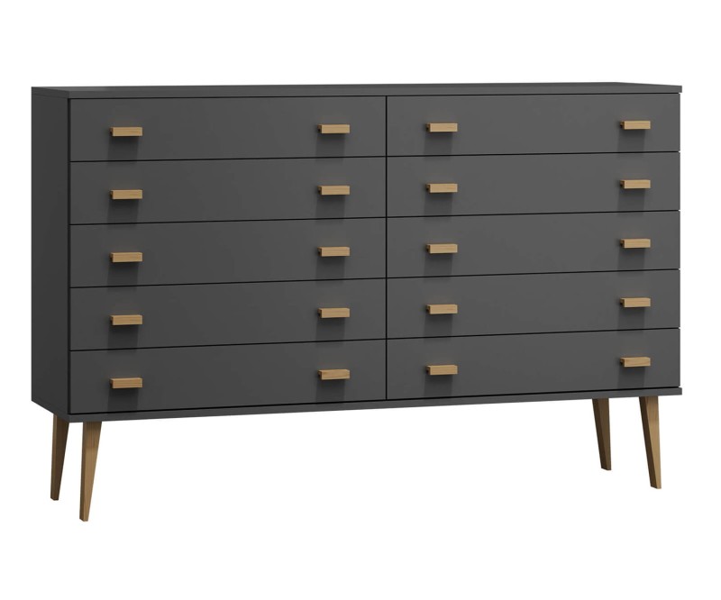 Komoda č2 šířka 160 cm 5š Venuci šedá