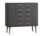 Komoda č3 šířka 120 cm 5š Venuci šedá