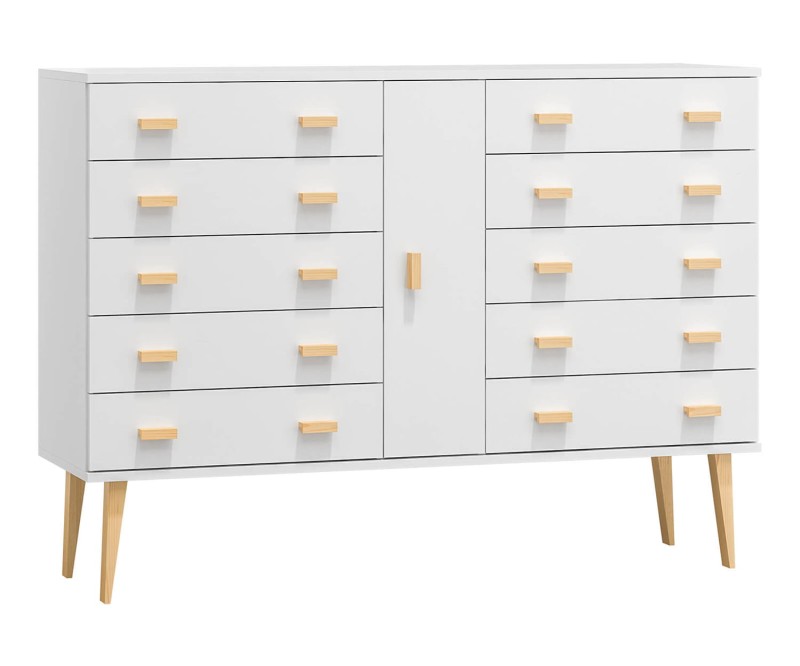 Komoda č4 šířka 120 cm 5š Venuci bílý