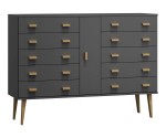 Komoda č4 šířka 120 cm 5š Venuci šedá