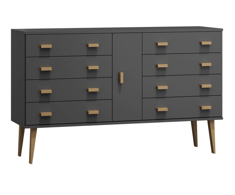 Komoda č4 šířka 140 cm 4š Venuci šedá