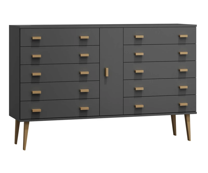 Komoda č4 šířka 160 cm 5š Venuci šedá