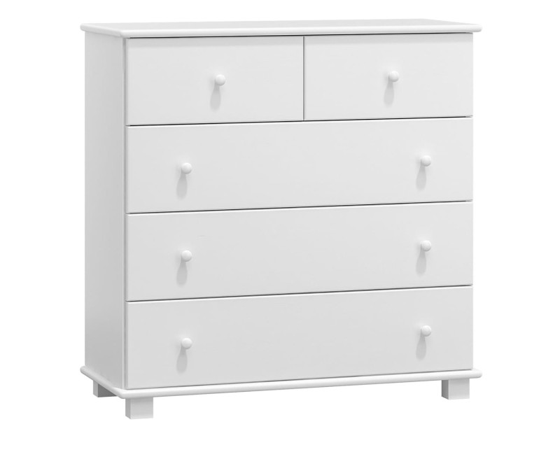Komoda borovice biela 5s hloubka 47