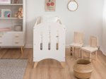Detská postieľka BABY DREAM 60x120cm masív biely/borovica