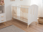 Detská postieľka BABY DREAM 60x120cm masív biely/borovica