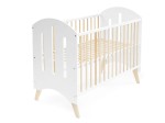 Detská postieľka BABY DREAM 60x120cm masív biely/borovica