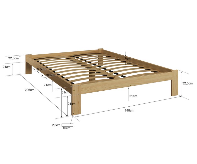 Posteľ orech Anzu VitBed 140x200cm
