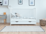 Detská postieľka BABY CLASSIC 60x120cm masív biely