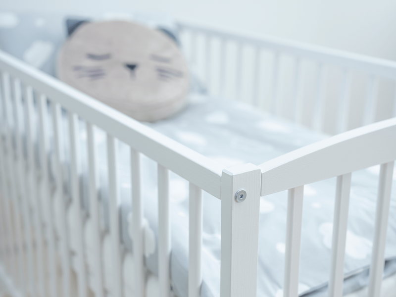 Detská postieľka BABY CLASSIC 60x120cm masív biely