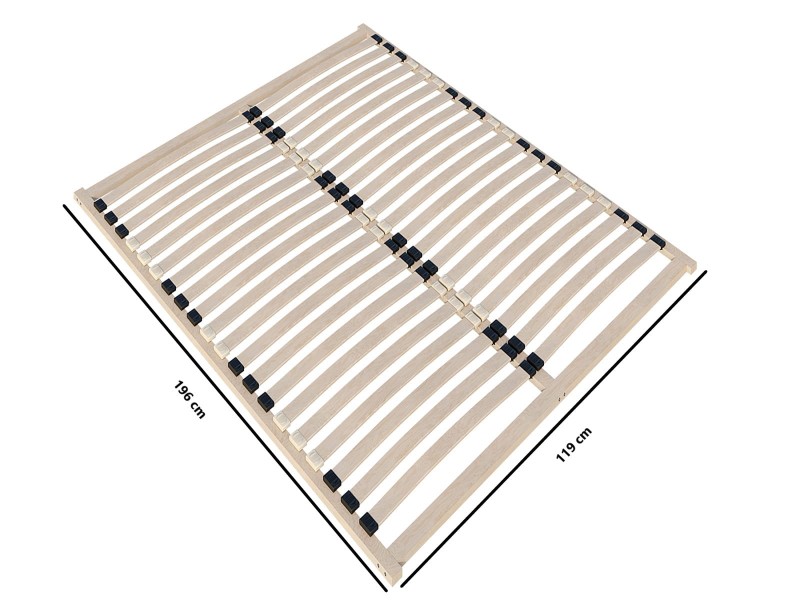 Lamelový rošt 120x200 v ráme s 20 pružinovými lamelami