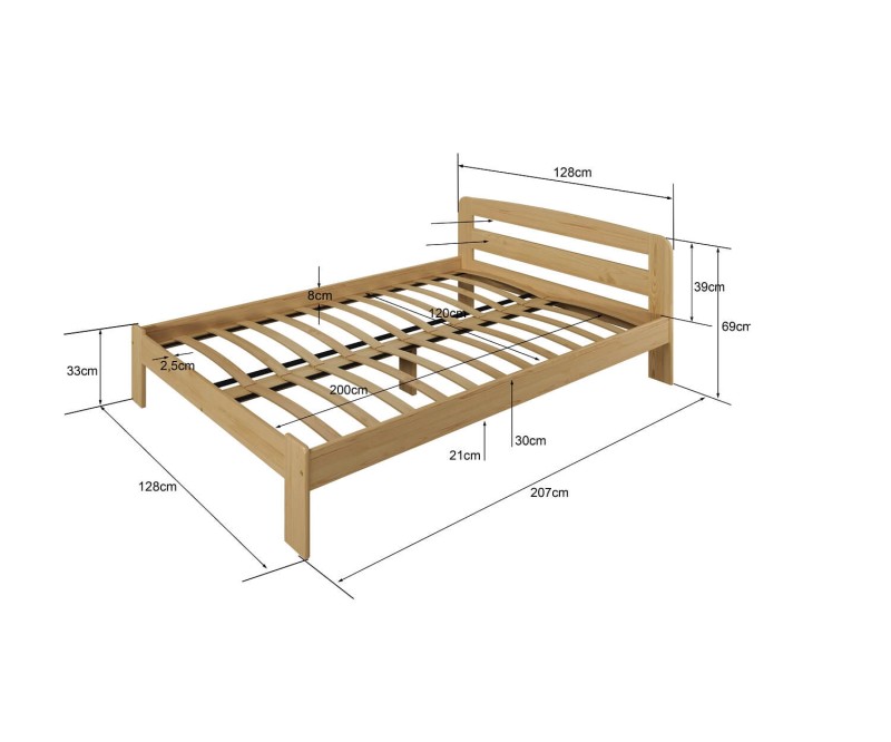 Posteľ orech Marcelína 120x200