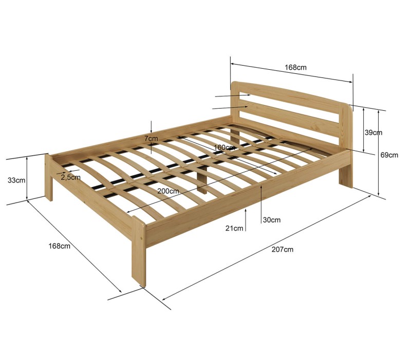 Posteľ orech Marcelína 160x200