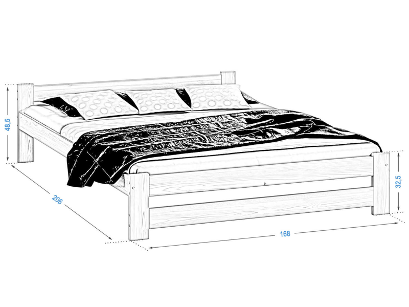 Posteľ borovica Ran VitBed 160x200cm