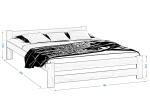 Posteľ orech Ran VitBed 160x200cm + Matrace Niobé 160x200
