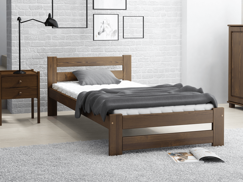 Postel ořech Eureka VitBed 90x200cm + Matrace Niobé 90x200