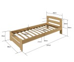 Posteľ orech Saša 90x200
