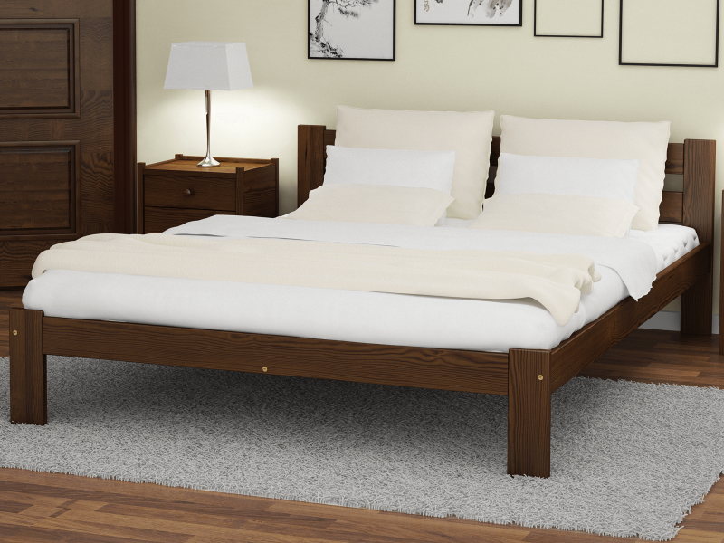 Postel ořech Akio VitBed 120x200cm + Matrace Heka 120x200