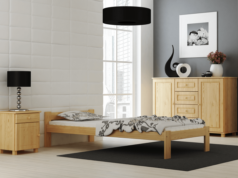 Postel borovice Isao VitBed 90x200cm + Matrace Heka 90x200