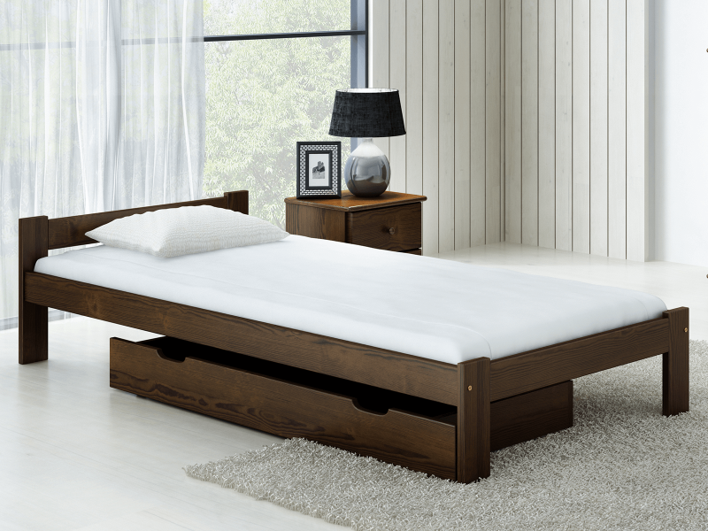 Postel ořech Isao VitBed 90x200cm + Matrace Heka 90x200