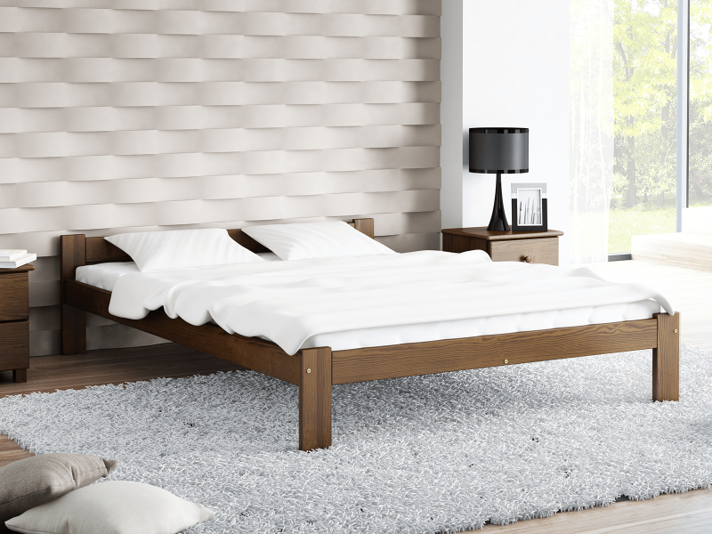 Postel ořech Isao VitBed 120x200cm + Matrace Heka 120x200