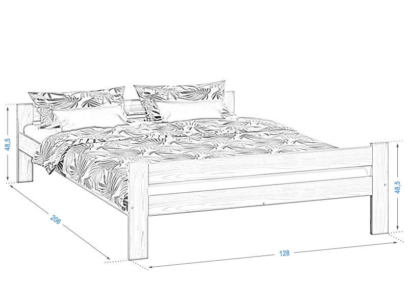 Postel ořech Fumi VitBed 120x200cm + Matrace Kassandra 120x200cm