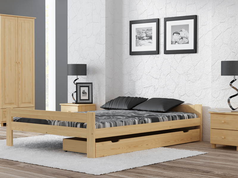 Postel borovice Fumi VitBed 140x200cm + Matrace Kassandra 140x200cm