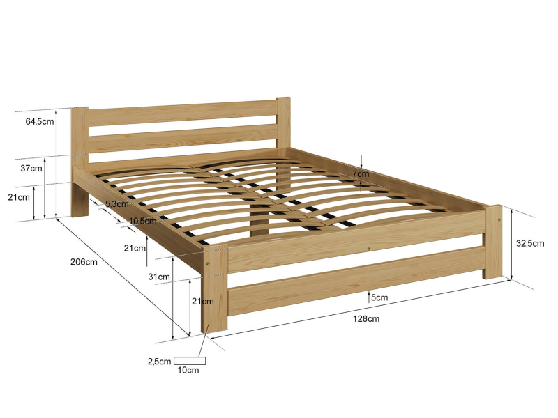 Posteľ dub Eureka VitBed 120x200cm