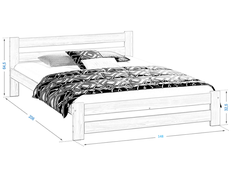 Postel dub Eureka VitBed 140x200cm + Matrace Niobé 140x200