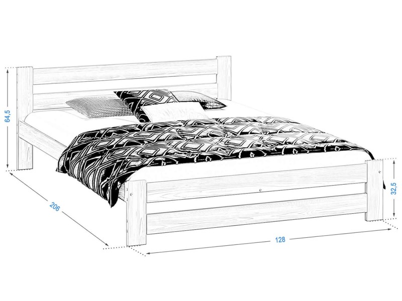 Posteľ hľuzovkový dub Eureka VitBed 120x200cm