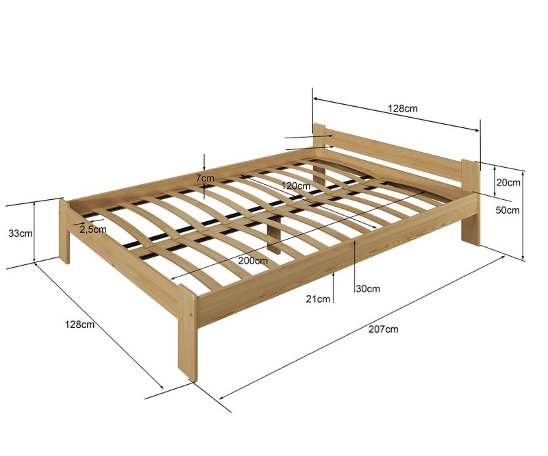 Posteľ dub Jasněna 120x200
