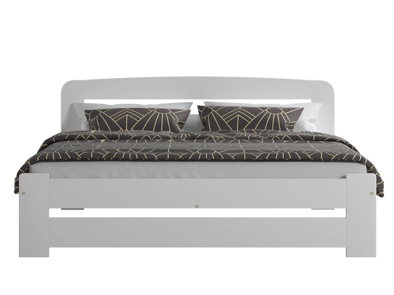 Posteľ borovica Saša 120x200 masív biela