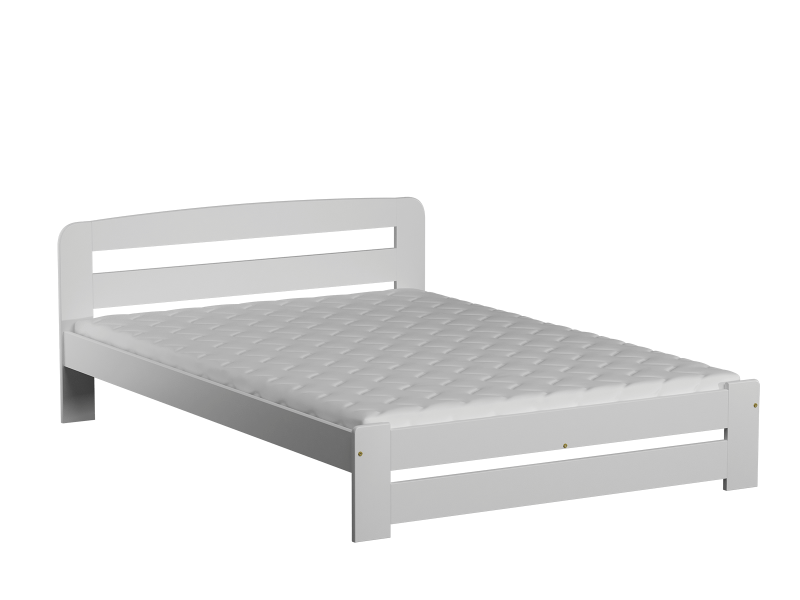 Posteľ borovica Saša 140x200 masív biela