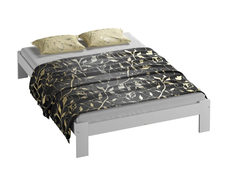 Posteľ borovica Adéla 160x200cm masív biela