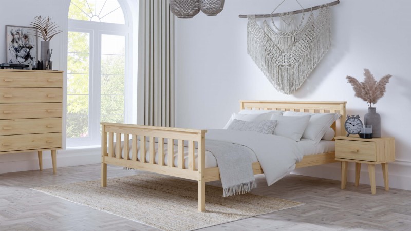 Drevená borovica posteľ Naxter 120x200