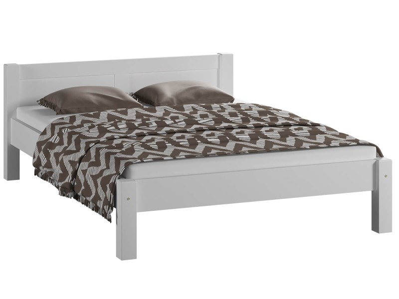 Postel borovice Viktoria 140x200 bílá