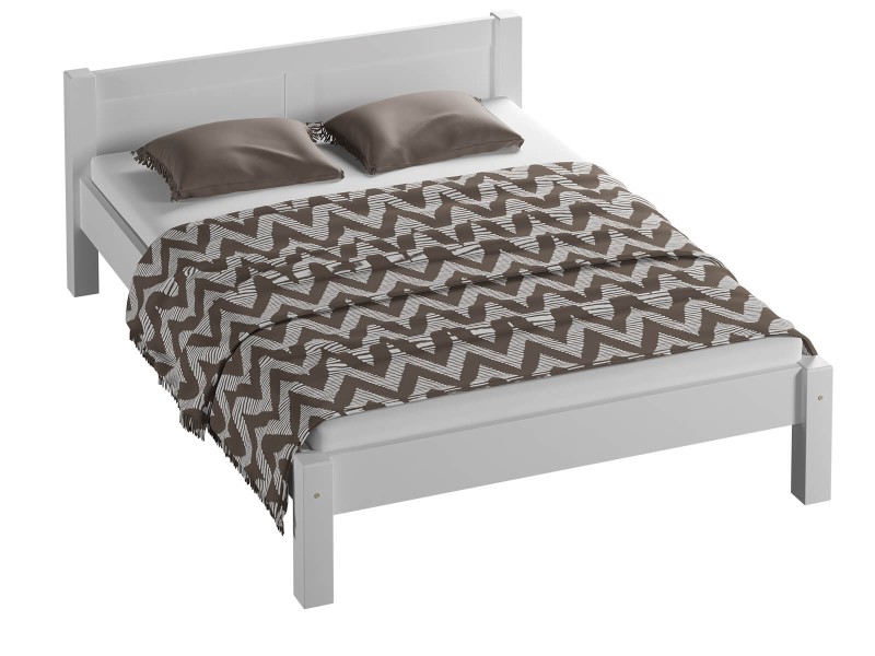 Postel borovice Viktoria 140x200 bílá