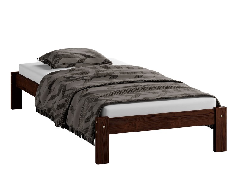 Postel z masivu 90x200 Luisa ořech s roštem