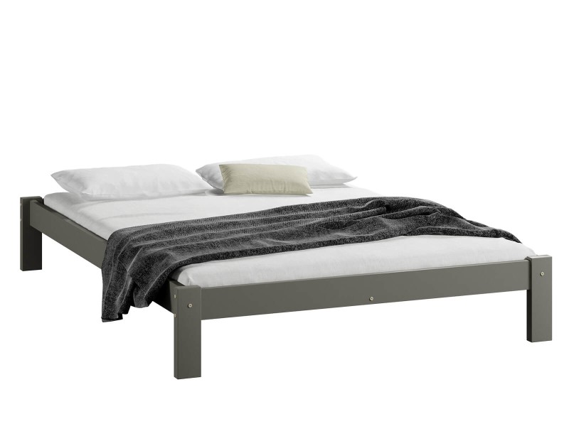 Posteľ šedá Luisa 140x200 masív