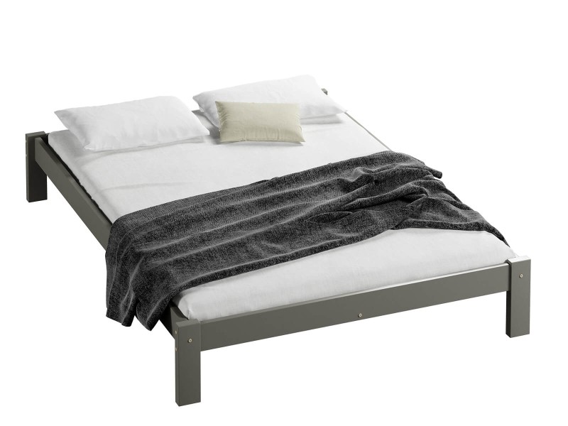 Posteľ šedá Luisa 140x200 masív