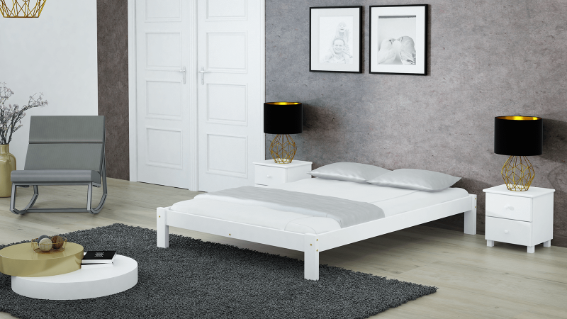 Posteľ biela Luisa 160x200 masív