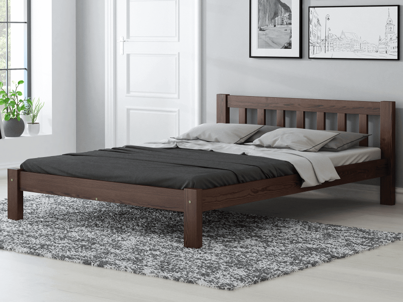 Posteľ Alena ořech 120x200 masív