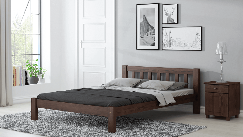 Posteľ Alena ořech 120x200 masív