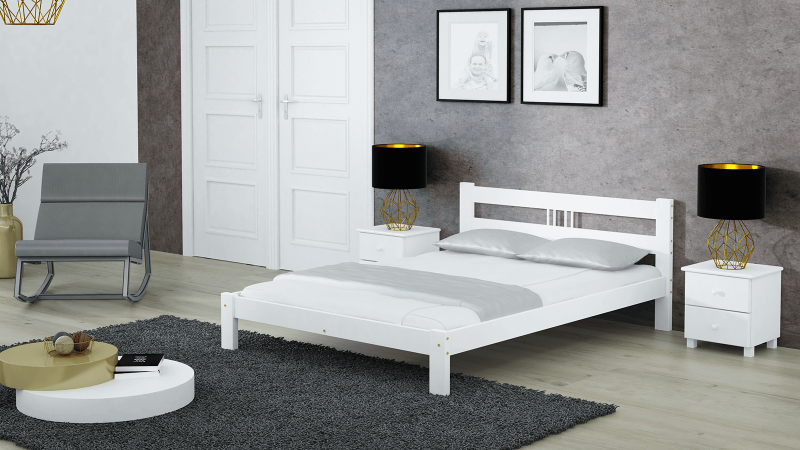 Posteľ biela Virginia  120x200 masív