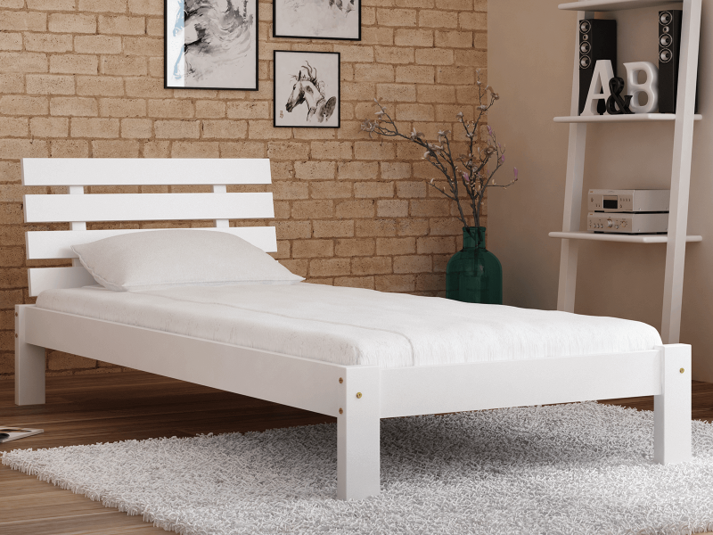 Posteľ biela Karla  90x200 masív