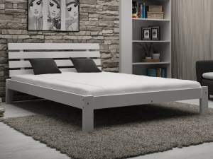 Posteľ biela Karla  140x200 masív