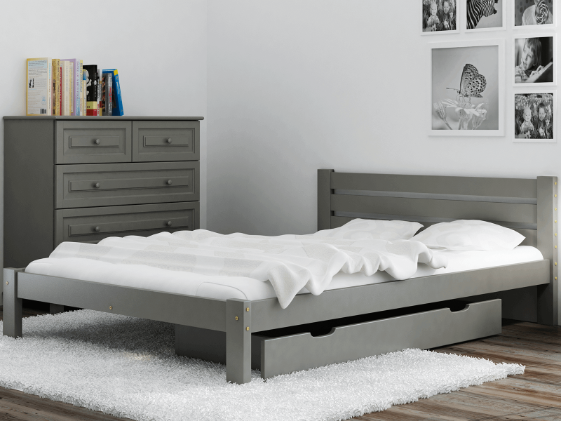 Posteľ masív šedá Ajza 160x200
